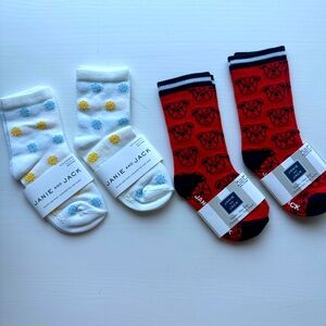 4 pairs Janie & Jack socks NWT